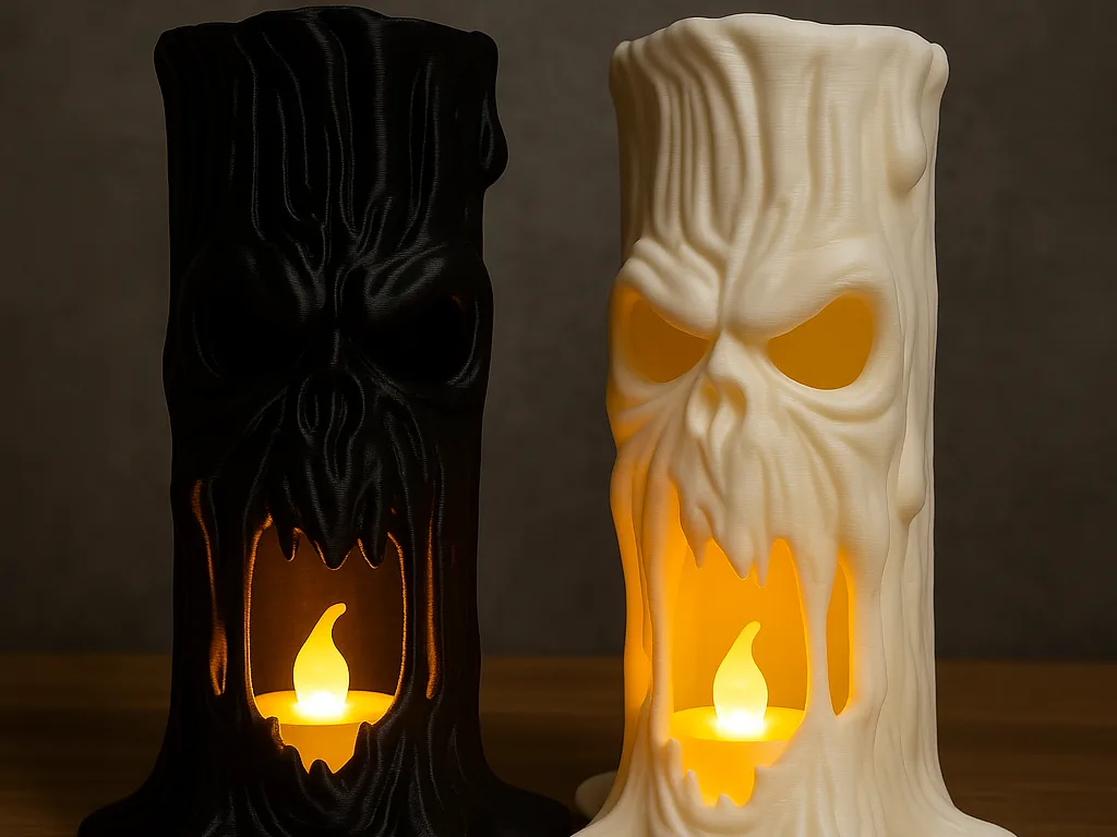 Fantasma con luz led derretido