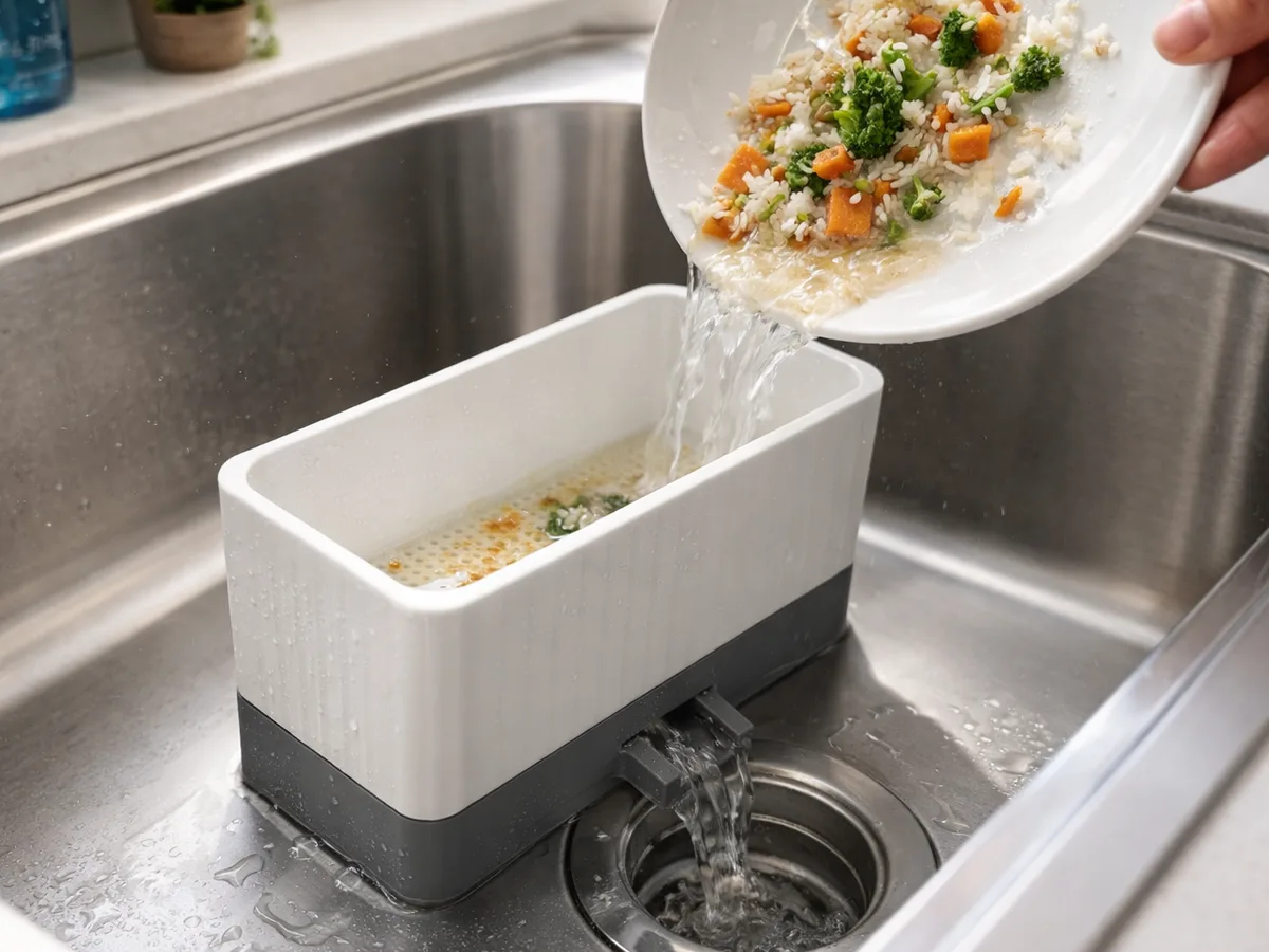 Escurridor de platos con desagüe