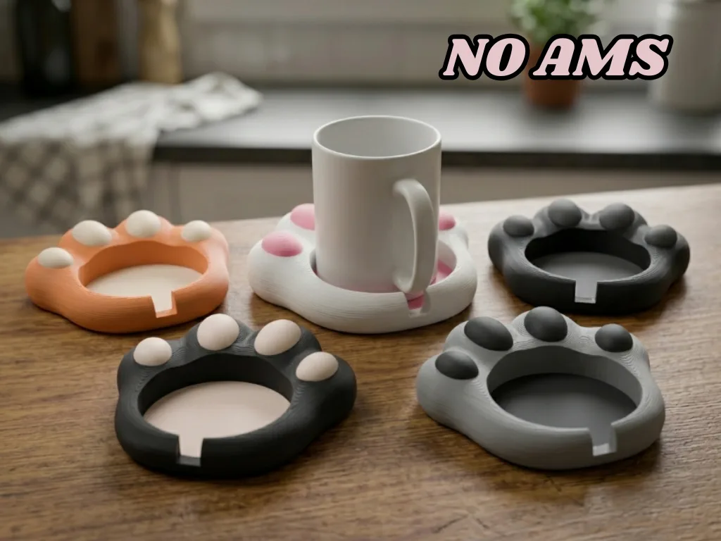 Portavaso con forma de patita de gato