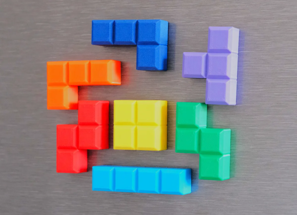 Imanes de bloques de tetris