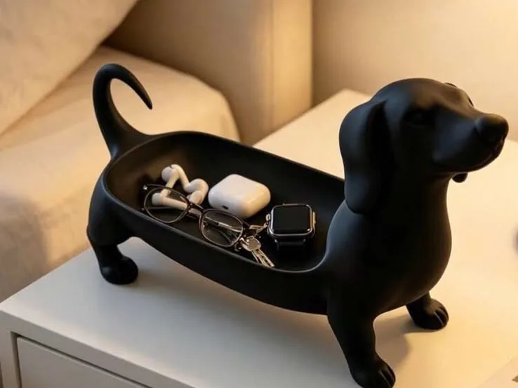 Bandeja de entrada con perro salchicha
