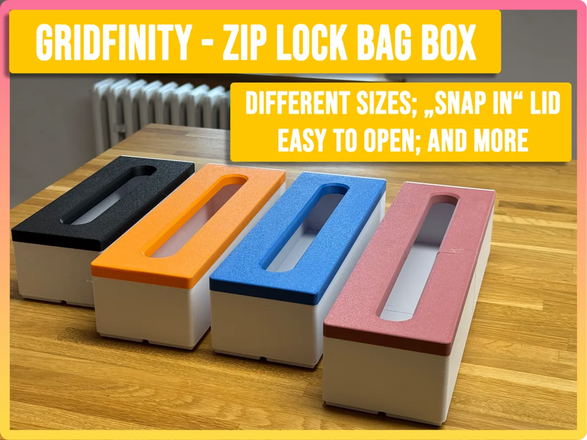 Dispensador Gridfinity para bolsas de cocina
