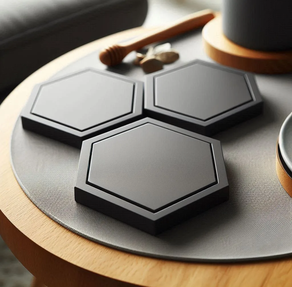 Posavasos hexagonal de diseño