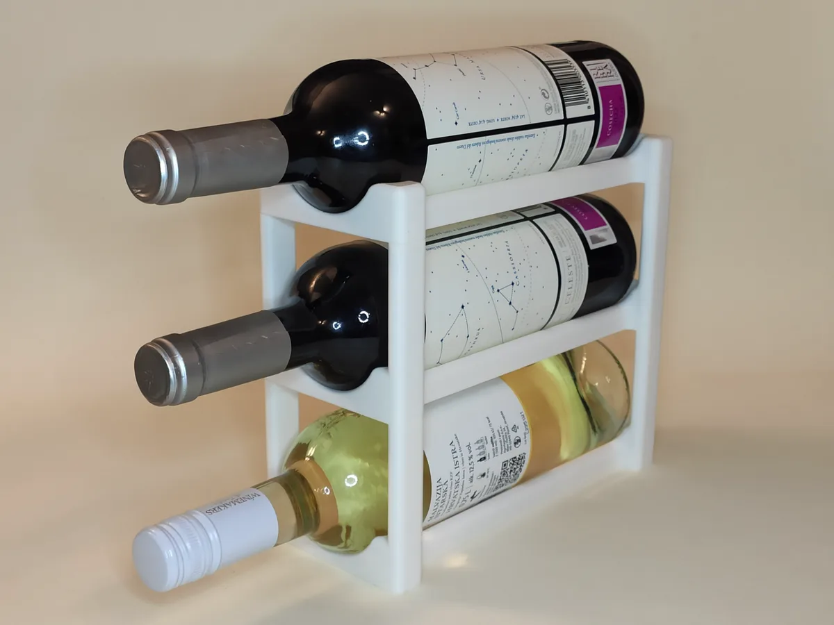 Botellero apilable para la heladera