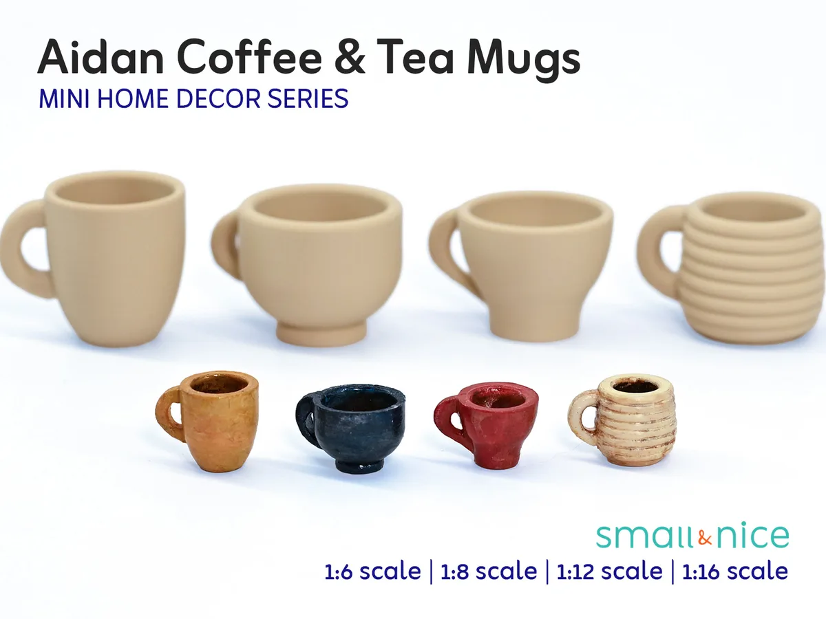 Tazas de café y té en miniatura