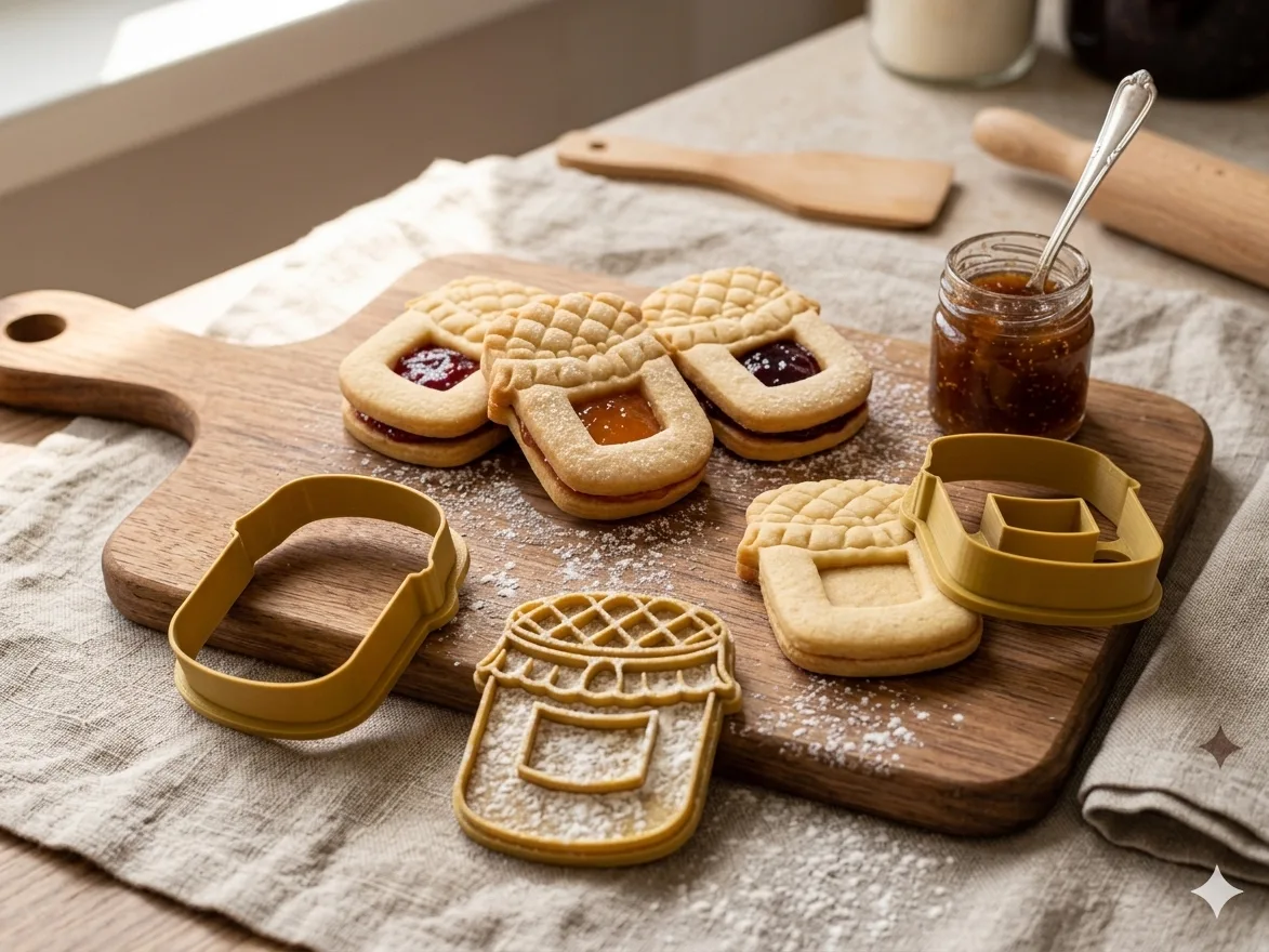 Cortante de galletitas con forma de frasco