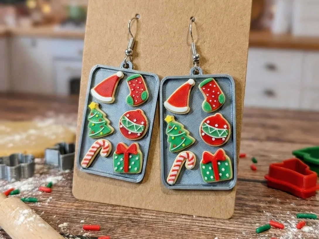 Aros de galletita navideña