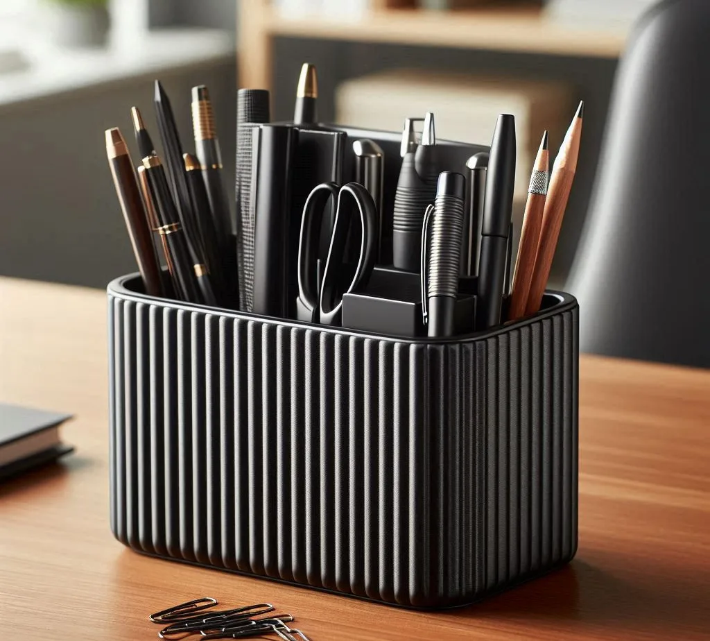 Organizador de escritorio acanalado