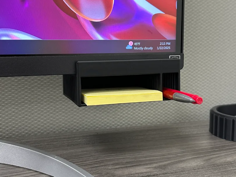 Portalápices para debajo del monitor
