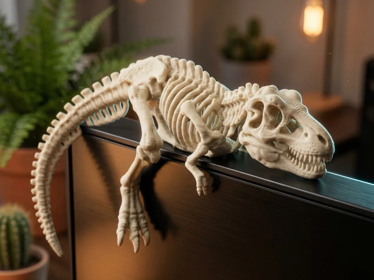 Esqueleto de tiranosaurio para el monitor