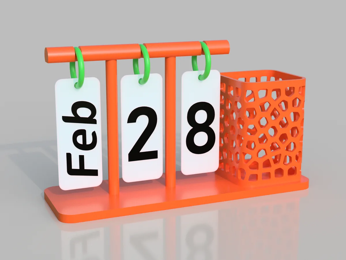 Portalápices calendario