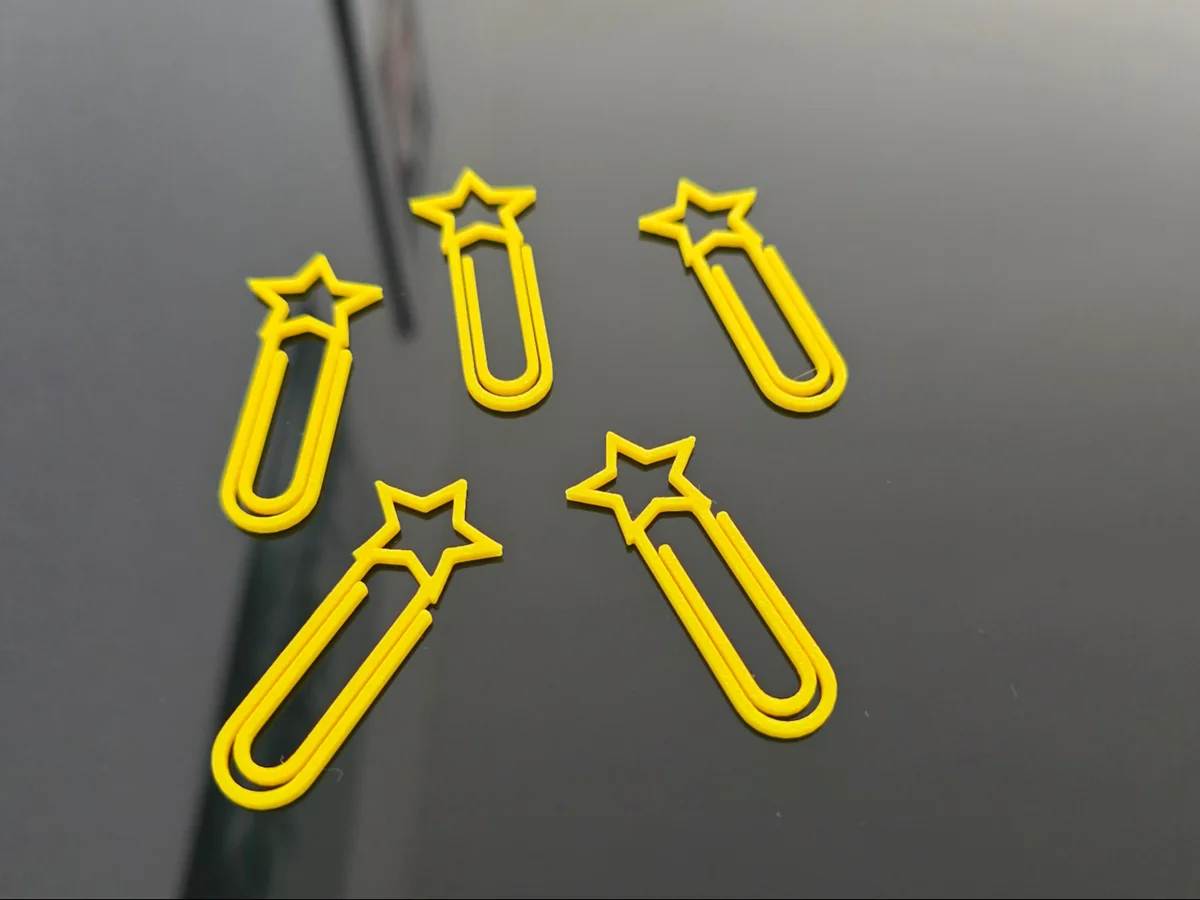Clip de papel con forma de estrella