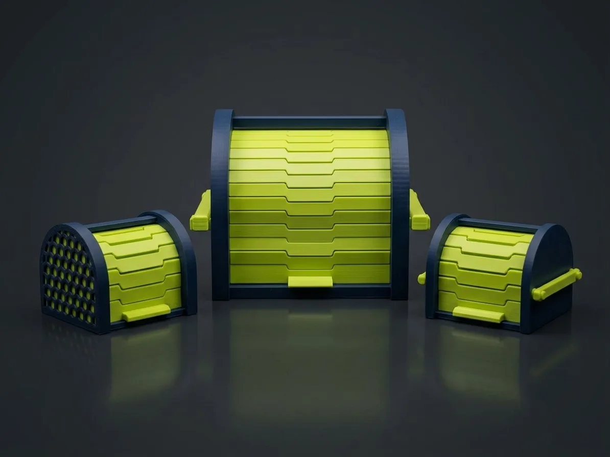 Cajonera modular con puerta de persiana