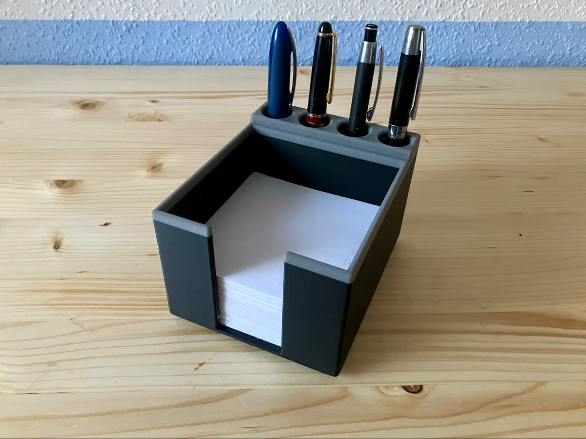 Cajita de notas con portalápices