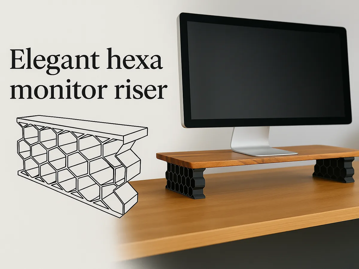 Elevador hexagonal para monitor