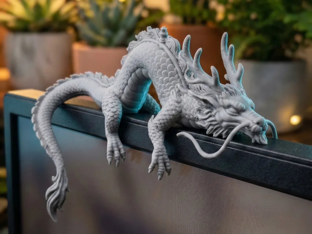 Dragón oriental para el borde del monitor