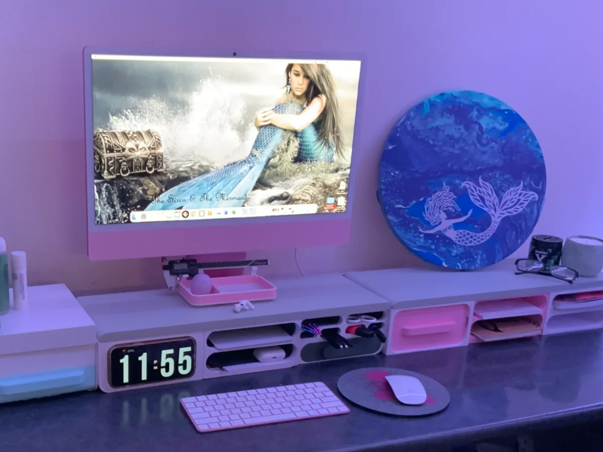 Elevador de monitor de estilo retro