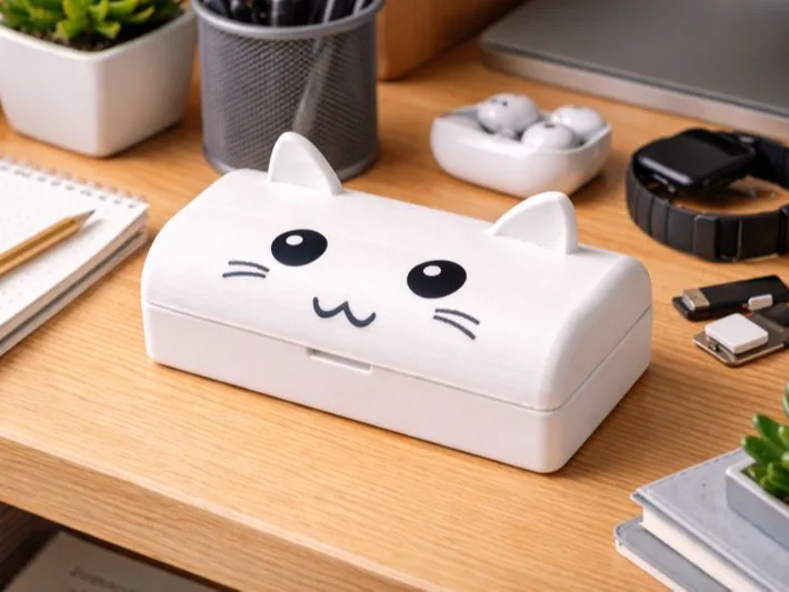 Caja gato para guardar anteojos