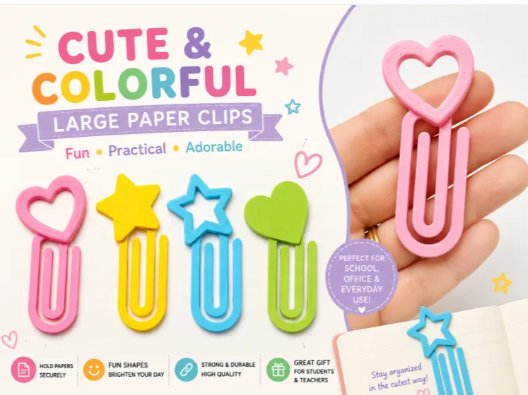 Clips grandes de corazón y estrella