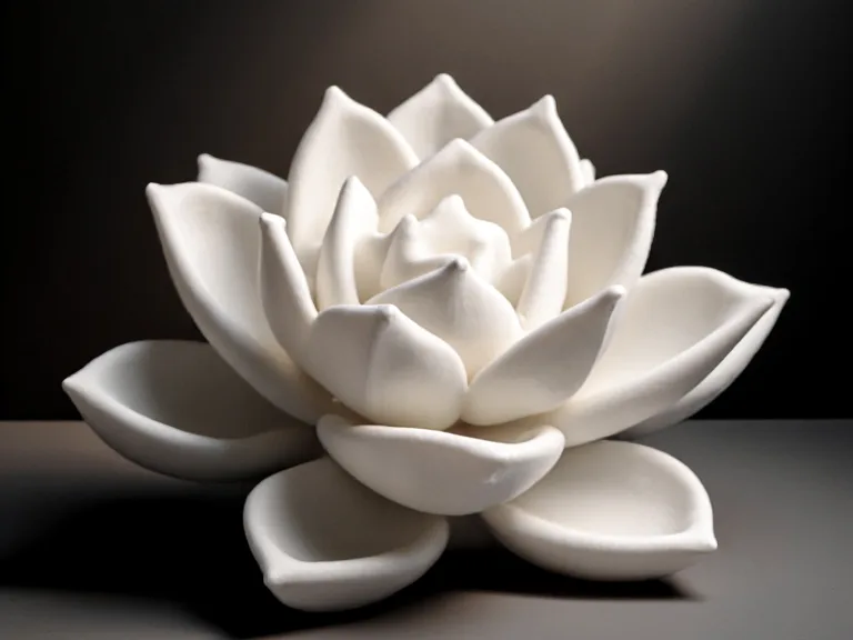 Escultura de flor de loto