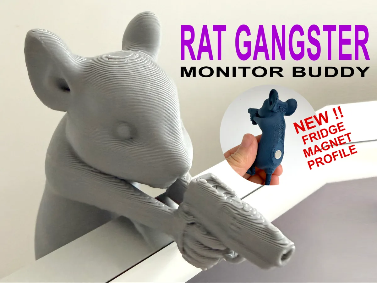 Rata para el borde del monitor