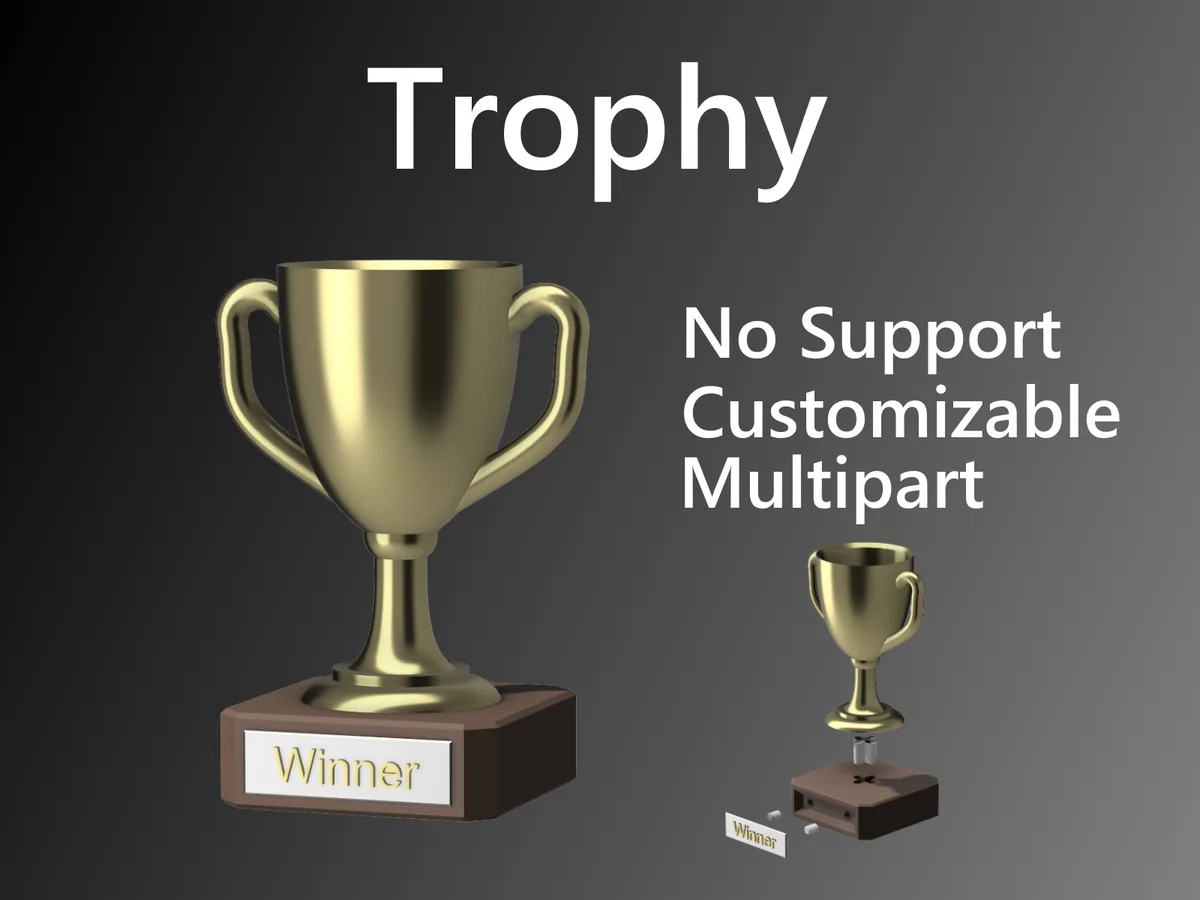 Copa de trofeo personalizable
