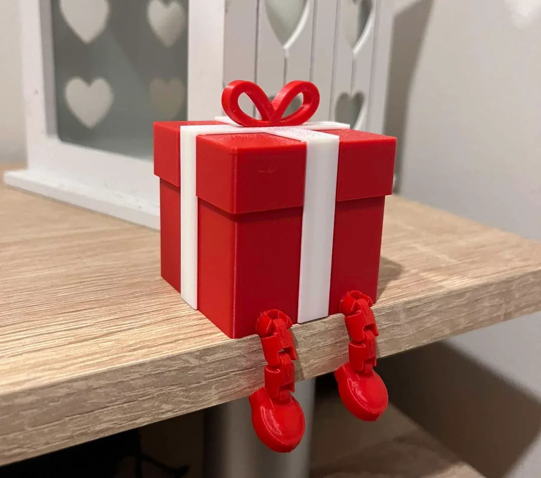 Cajita de regalo con patitas
