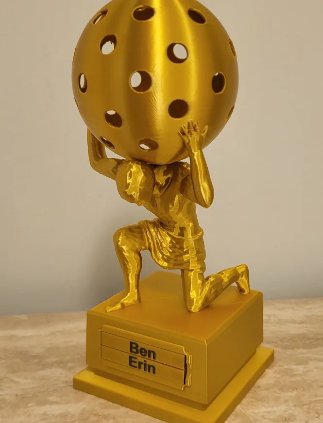 Trofeo con placas intercambiables