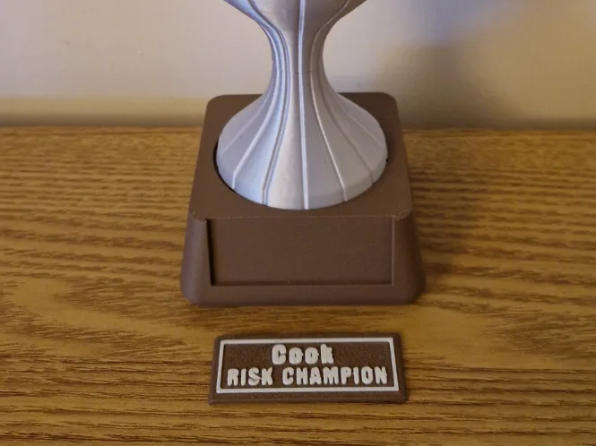 Base de trofeo con placa que se cambia