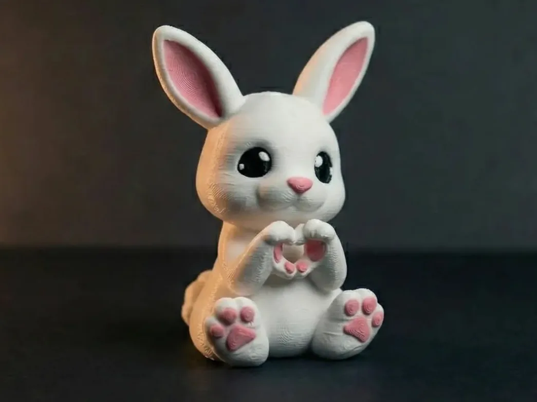 Conejo de pascua con huellas