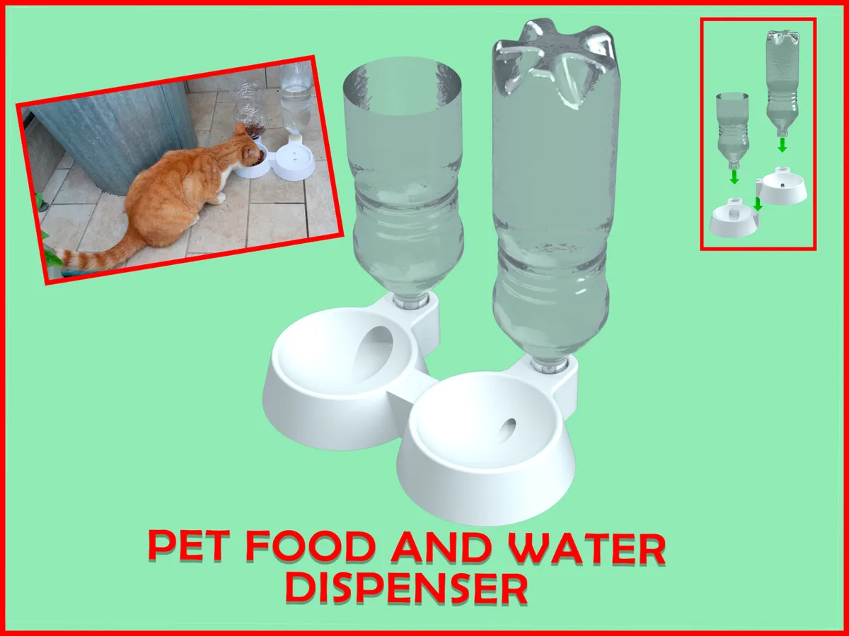 Dispensador de comida y agua para mascota
