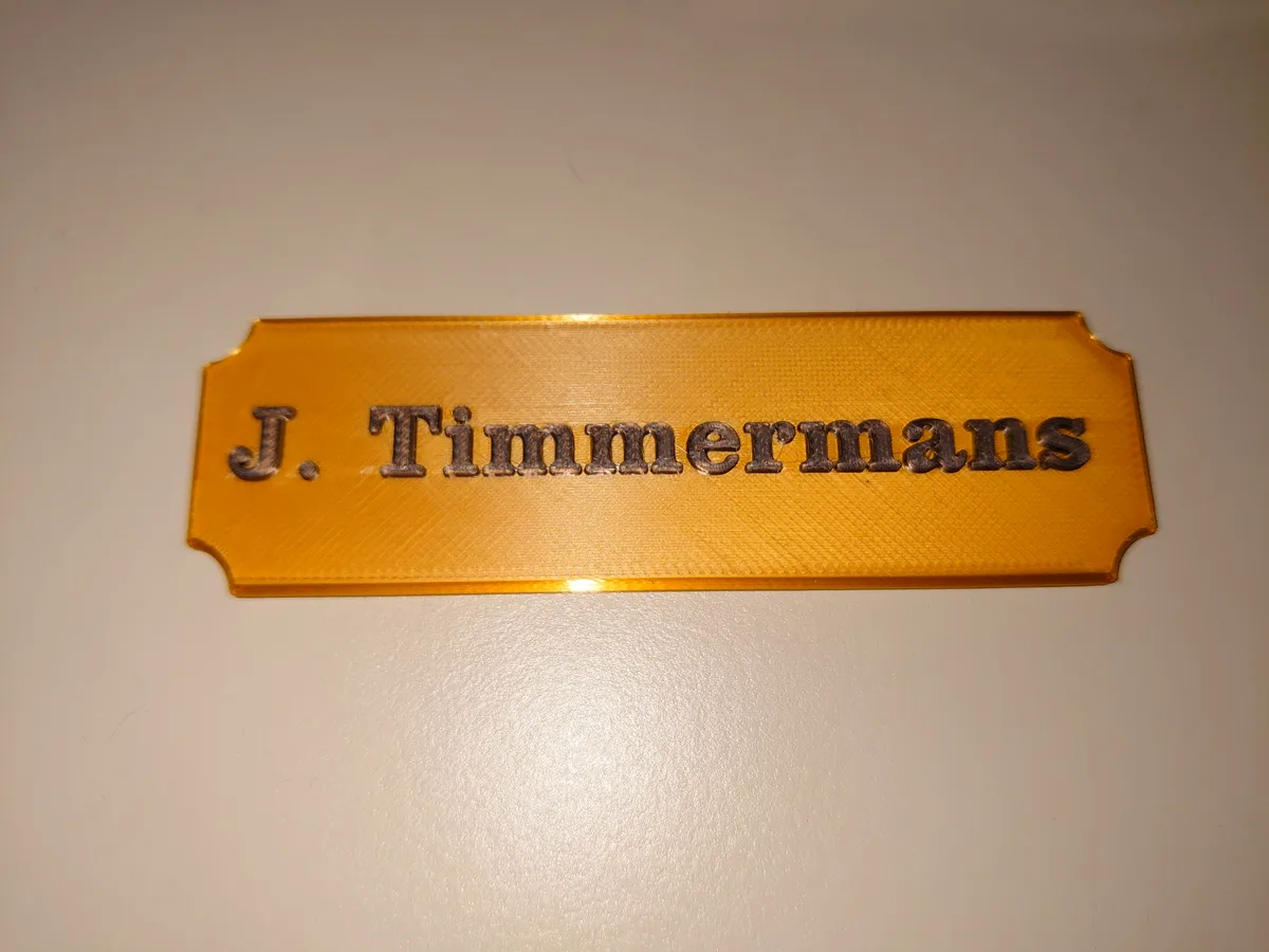 Placa de nombre para la puerta de calle