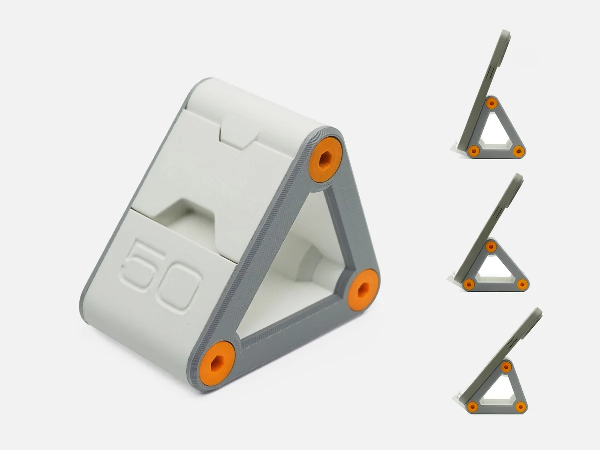 Soporte de tres ángulos para celular y tablet