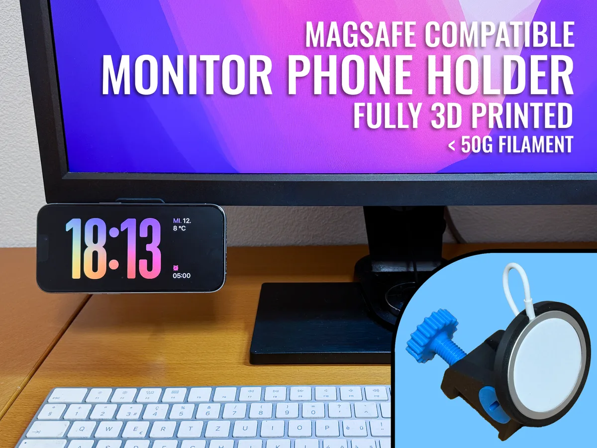 Soporte magnético de celular para el monitor