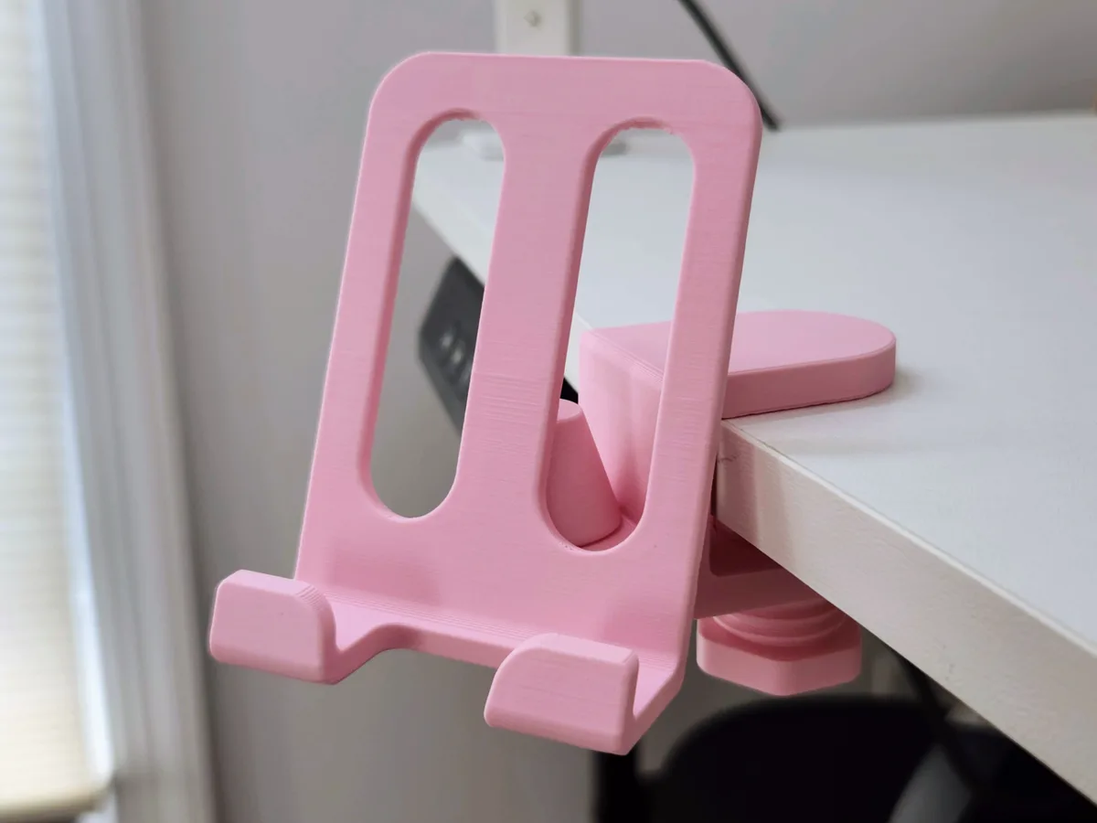 Soporte de celular con morsa giratoria
