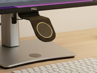 Soporte imantado para el costado del monitor