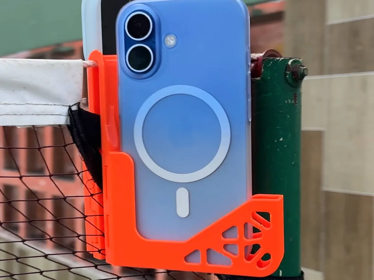 Soporte de celular para red de tenis, bádminton y pickleball