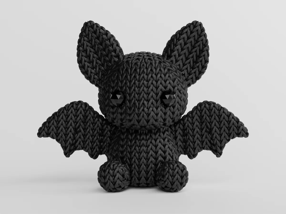 Murciélago con textura de tejido