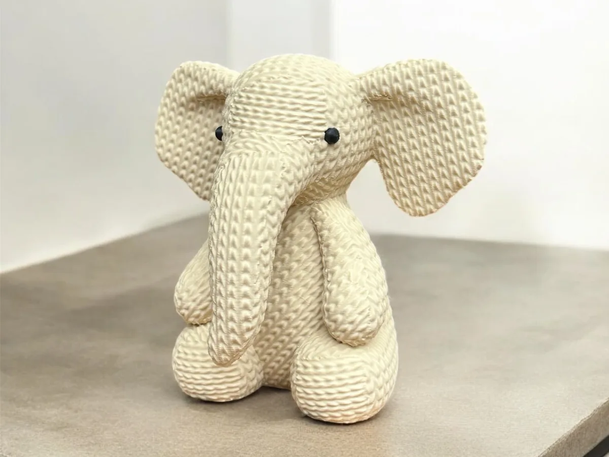 Elefante con textura de tejido