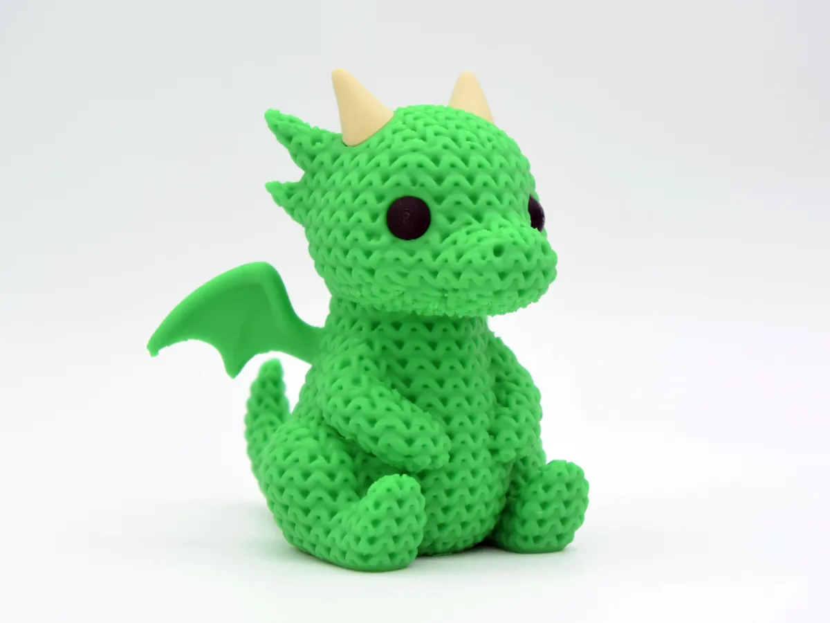 Dragón con textura de tejido