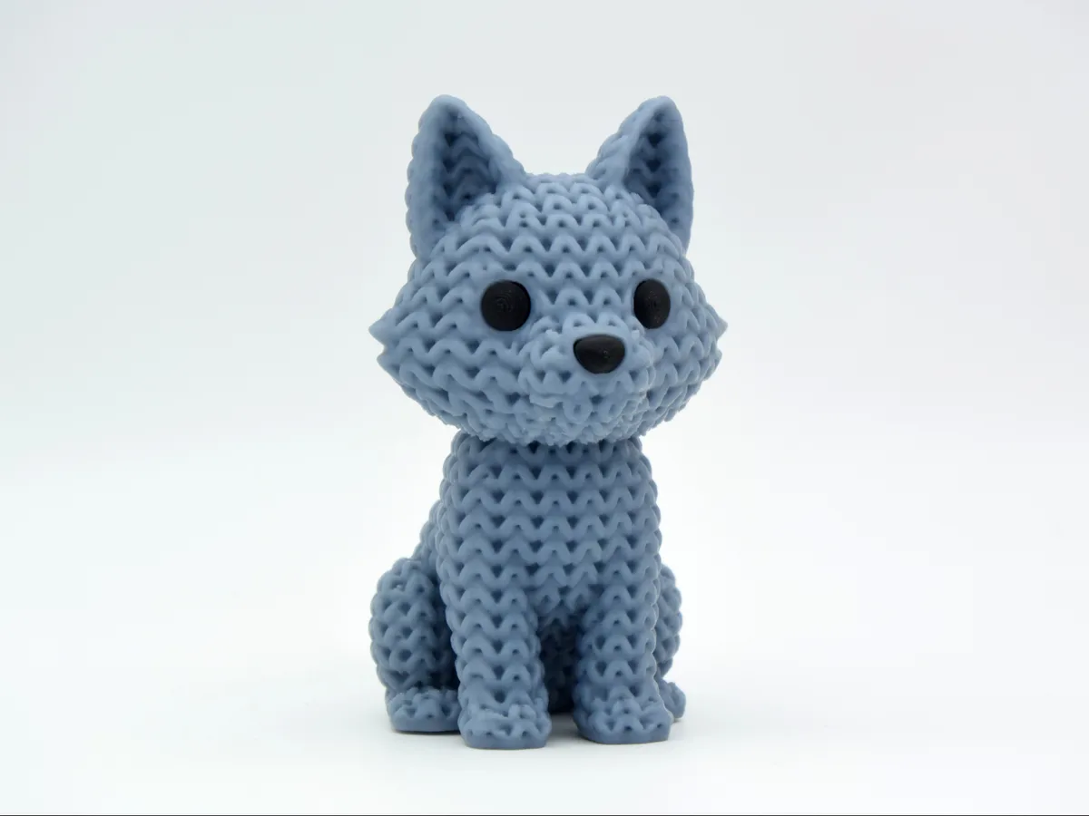 Lobo con textura de tejido